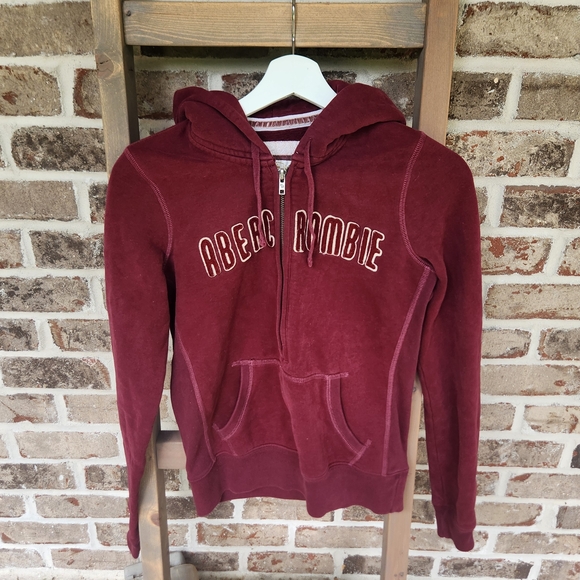 Abercrombie & Fitch Maroon Zip-Up Jacket - Picture 1 of 7